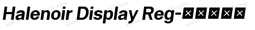Halenoir Display Reg字体转换